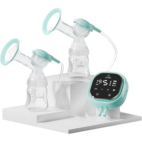 Zomee Z2 Double Electric Breast Pump – with Expression, Massage, and 2-Phase Modes - Hospital Grade Rechargeable, Portable, Hands Free Wearable Breast Pump