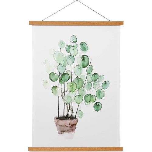 Magnetic Poster Hanger Frame for 16x20 16x24 16x22 Movie Music Posters Wall Art,Teak Wood Picture Frames for Large Canvas Diamond Map Decor, Living Room Calendar Banner Tapestry Photo Hanging Stand