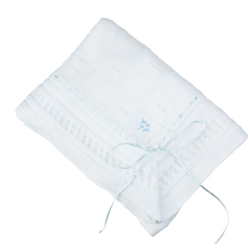 Ribbon Pointelle Knit Blanket | Feltman Brothers