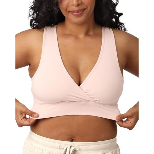 Kindred Bravely French Terry Nursing Bra for Breastfeeding and Sleep, Racerback Crossover, Soft and Stretchy Maternity Bra