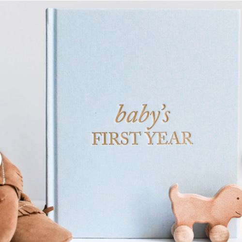 Baby Memory Book & Baby Photo Album | Baby Shower Gift for New Mom | Boy or Girl Milestone Scrapbook for Expecting Mom | First Year Journal