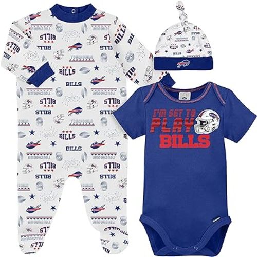 Gerber Unisex Baby NFL Team Footed Sleep and Play and Bodysuit Gift Set