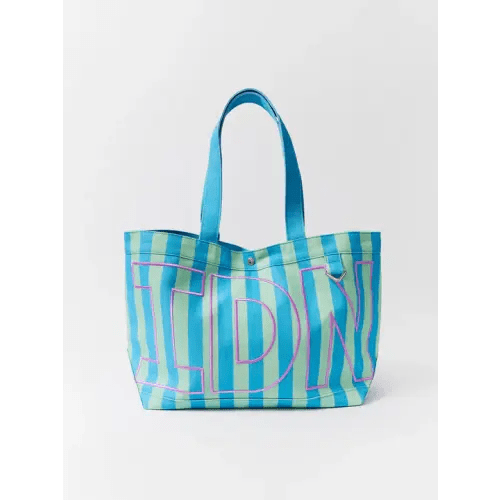Striped Custom Alpha Tote - Breeze