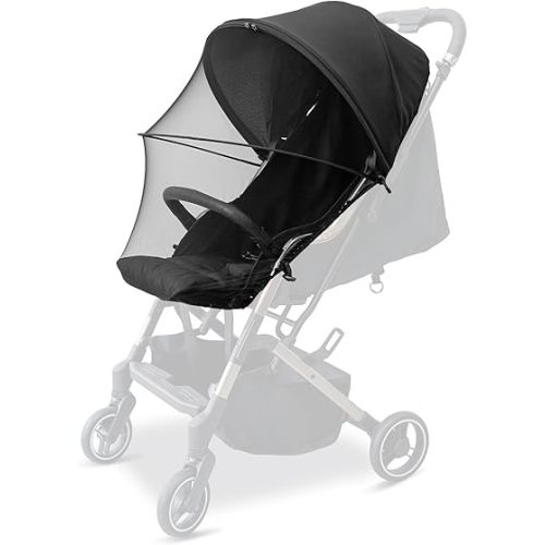 2-in-1 Stroller Cover, Baby Mosquito Net for Stroller with Sun Shade, Stroller Accessories - UV Protection & Breathable 3D Mesh with Two-Way Zipper, Universal Fit Most Stroller
