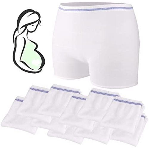 Disposable Postpartum Underwear 10 Pack Mesh Postpartum Underwear Disposable Hospital Underwear Mesh Panties for C-Section