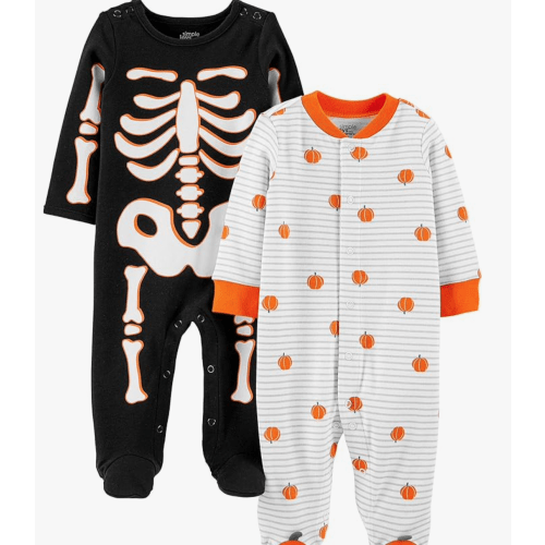Simple Joys by Carter's Baby 2-Pack Halloween Cotton Footed Sleep and Play