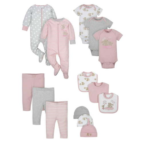 Wonder Nation Baby Girl Baby Shower Gift Set, 14-Piece, Newborn - 3/6 Months