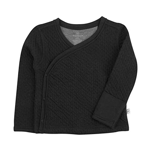 HonestBaby Baby Side-Snap Matelasse Mini Quilted Cozy 100% Organic Cotton Top