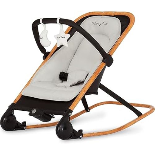 Rock With Me 2-in-1 Baby Rocker and Stationary Seat, Baby Rocker Seat for Infant with Removable Toy Bar, Baby Rocker Chair with Soothing Music & Vibration, 0-6 Months, Upto 20 Lbs