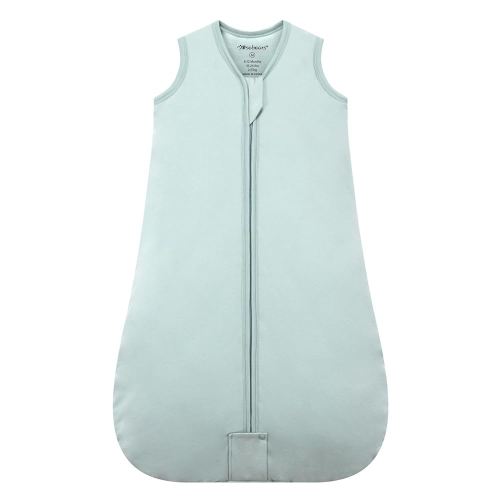 Mosebears Sleep Sack Baby Winter Wearable Blanket with 2-Way Zipper,2.5 TOG Cotton Sleep Sack Unisex (Calm Sage, 0-6 Months)
