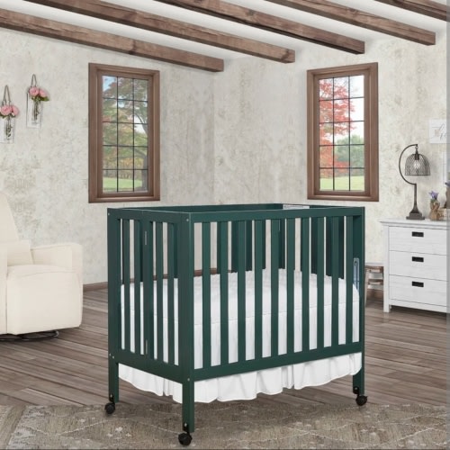 Sunside Sails 2-in-1 Mini Convertible Crib with Mattress & Reviews | Wayfair