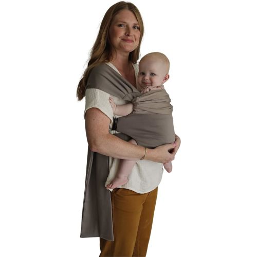 Lalabu Simple Baby Wrap | Forget The Complex Baby Sling Wrap, Grab a Simple No-Tie, Comfortable & Easy-to-Use Lalabu Baby Wearing Wrap | Infant Baby Carrier Wrap for 3 Months - 2 Years (Driftwood)