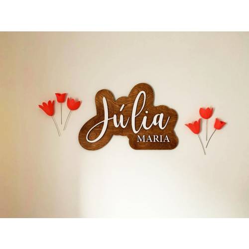 Double Baby Name Sign For Nursery Boy/Girl | Custom Name Sign | Layered Name Signs | Newborn Boy/Girl Large Name Signs | Baby Shower Gift
