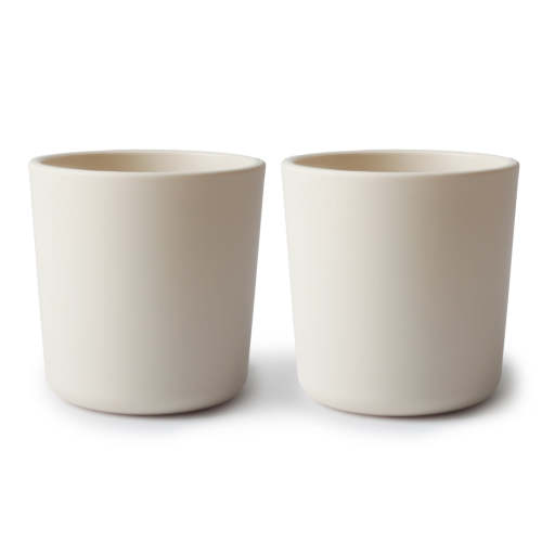 Mushie Baby Dinnerware Cup, Set of 2 (Ivory)