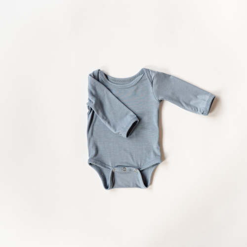Snap Button Onesie in Chambray