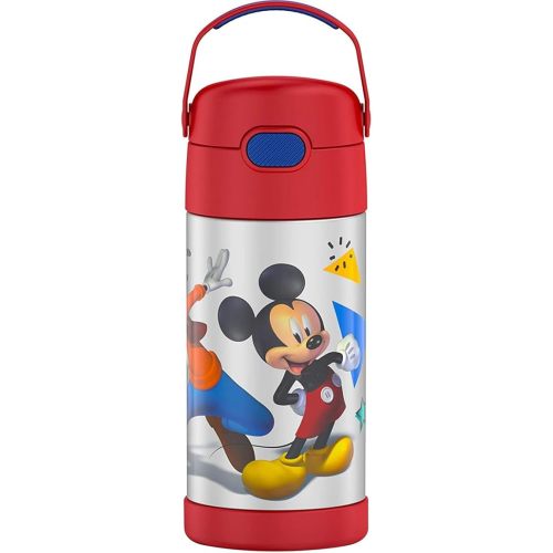 THERMOS FUNTAINER Water Bottle with Straw - 12 Ounce - Mickey Mouse