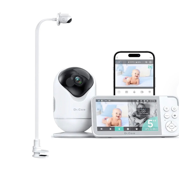 VistaView Smart Baby Monitor - SBM001 with Crib Clip Mount | Dr.Care