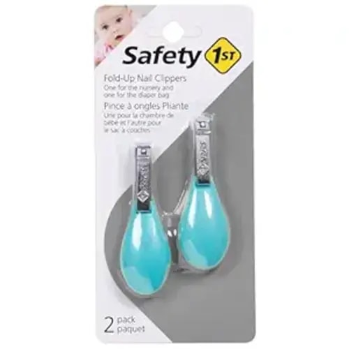 Safety 1st Fold-Up Nail Clipper, 2-Count - Colors May Vary