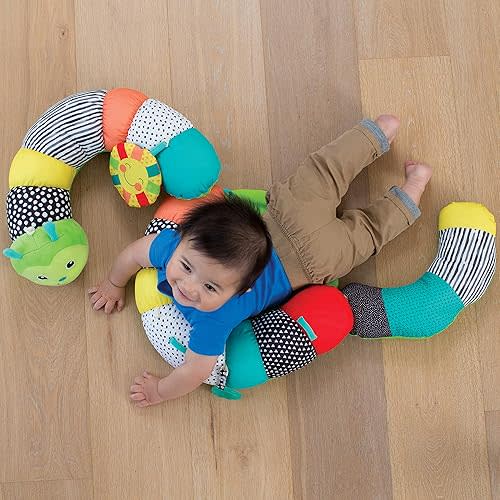 Infantino Prop-A-Pillar Tummy Time & Seated Support - Pillow Support for Newborn and Older Babies, with Detachable Support Pillow and Toys, 3 Piece Set (Pack of 1)