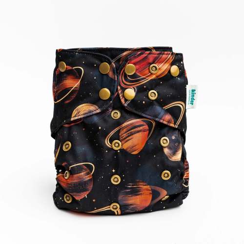 Space and Sky: Essentials Pocket Cloth Diaper with Athletic Wicking Jersey, Grows with your Baby