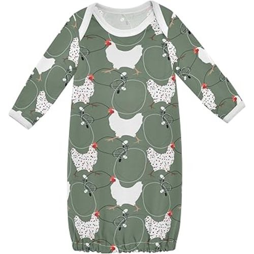 Baby Boy Girl Sleepsuit Cotton Sleeper Gown Newborn Pajamas Nightgowns Infant Clothes