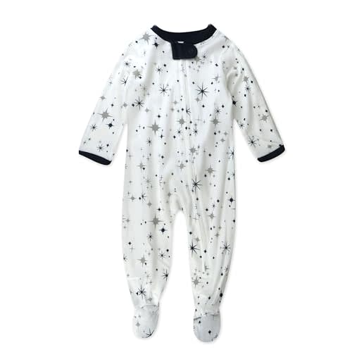 HonestBaby Sleep & Play Footed One-Piece Pajama Sleeper 100% Organic Cotton, Baby Boys
