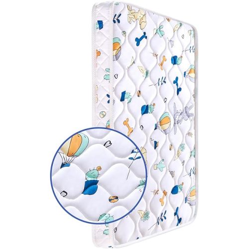 Mini Crib Mattress 38" x 24" x 4"- Firm Support and Comfort Premium Foam,Noiseless and Odorless,Hypoallergenic Mini Crib Mattress,Fits Mini and Portable Cribs,Dual Sided with Soft Breathable Fabric