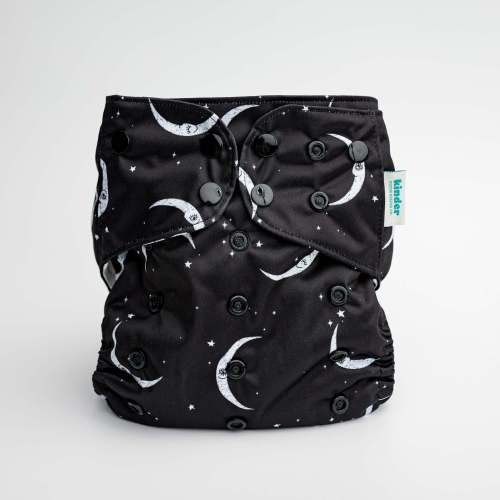 Space and Sky: Essentials Pocket Cloth Diaper with Athletic Wicking Jersey, Grows with your Baby
