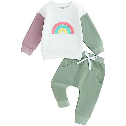 Thorn Tree Newborn Baby Girls Clothes Cotton Suit Cute Baby Kid Infant Toddler Play Wear Rainbow Outfits