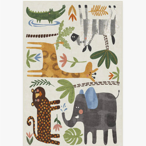 Jungle Safari Multicolor Rug | Ruggable