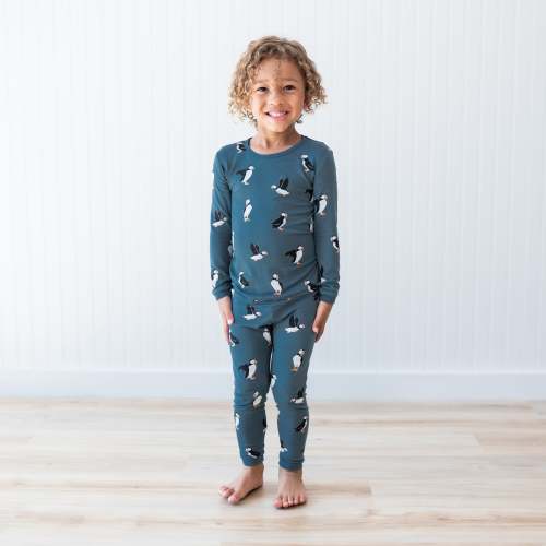 Long Sleeve Pajamas in Puffin