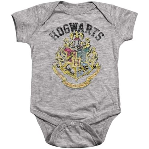 Popfunk Harry Potter Distressed Hogwarts Crest Unisex Infant Snap Suit for Baby