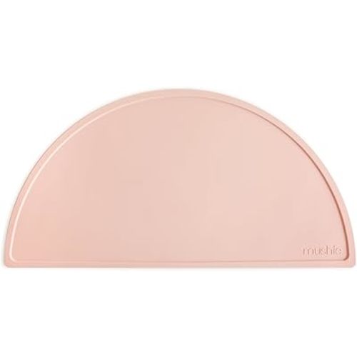 mushie Silicone Placemat for Kids | BPA-Free Non-Slip Design (Blush)