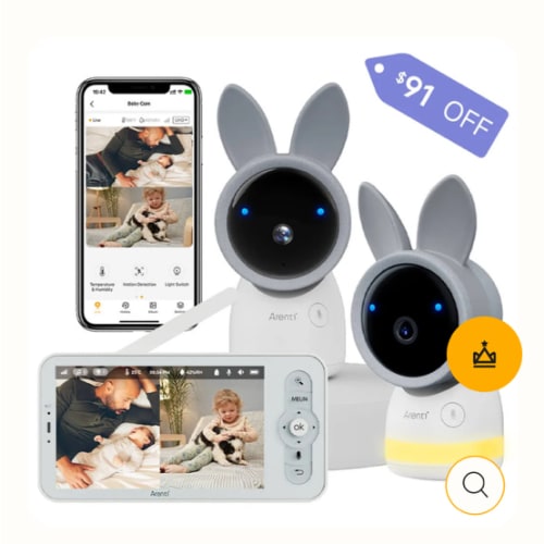 Arenti AInanny 2K UHD Video Baby Monitor with 5 Inch LCD Screen