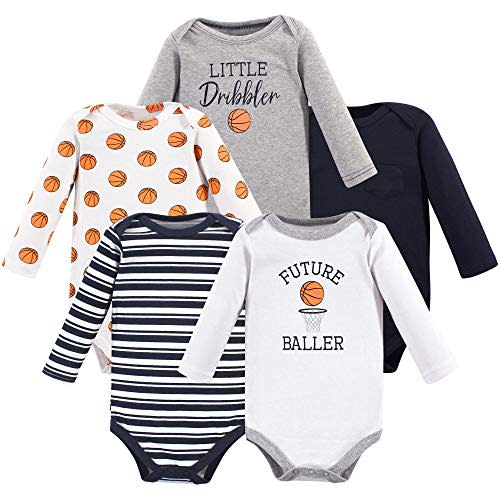 Hudson Baby unisex-baby Cotton Long-sleeve Bodysuits