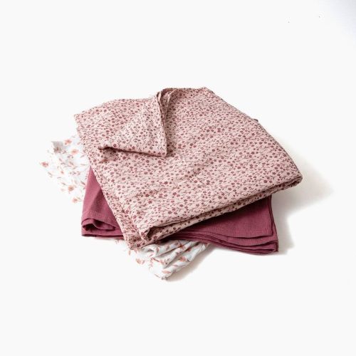 Picolette by Olivia Culpo Swaddle Muslin Blanket Set 3pk - Pink