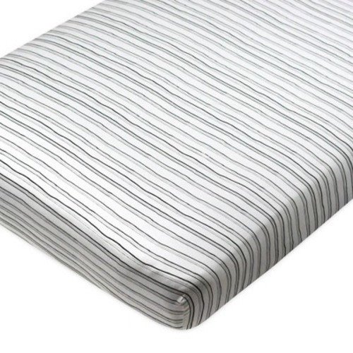 Honest Baby Organic Cotton Fitted Crib Sheet, Color: Sketchy Stripe