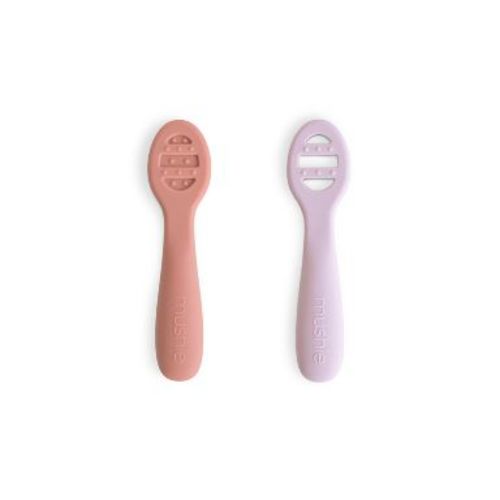 First Feeding Baby Spoons Rose/Soft Lilac One Size