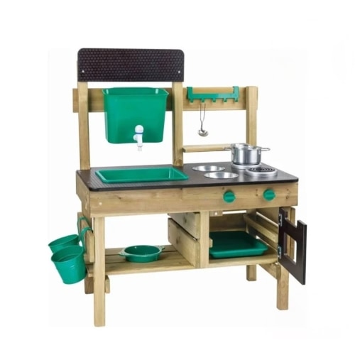 Hape Outdoor Kitchen | Mud Kitchen Wooden Toy Playset With Accessories – HapeToys