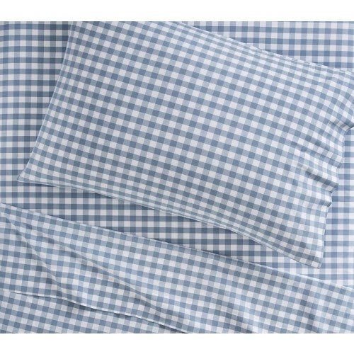 Check Organic Sheet Set & Pillowcases