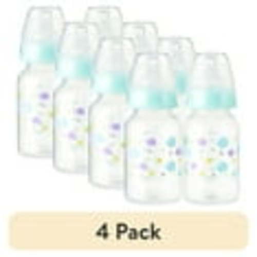 (4 pack) Parent's Choice Standard Neck Bottle, 5 fl oz, 3 Pack, Multicolor, Newborn 0+ Months