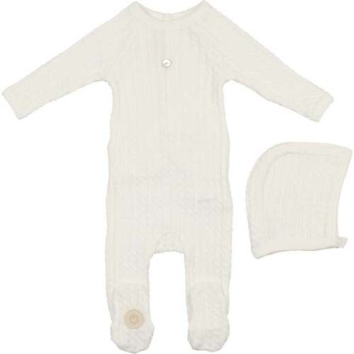 Cable Knit Gift Set Ivory - Mon Tresor Bebe | Maisonette
