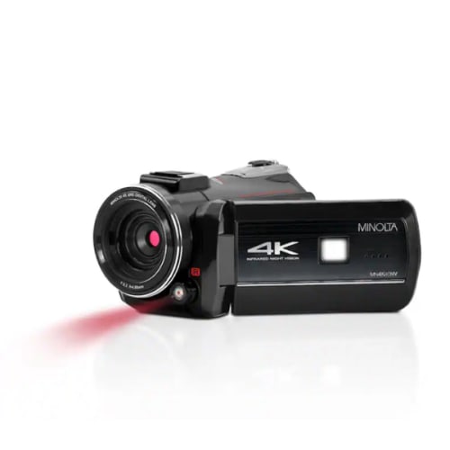Minolta - MN4K40NV 4K Video 30-Megapixel Night Vision Camcorder - Black