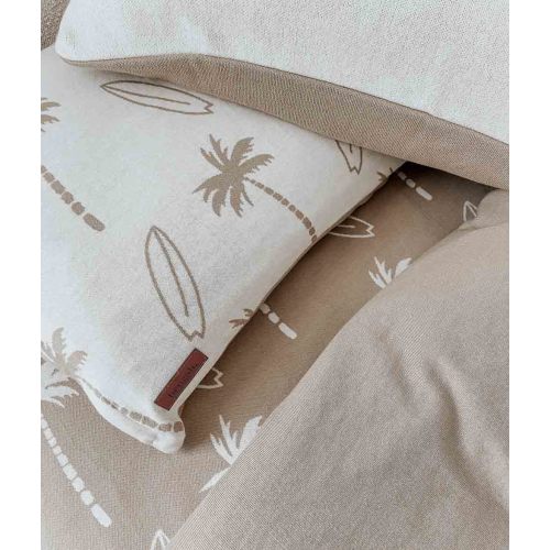 [PRE-ORDER] Pillowcase - Natural Surfing Palm