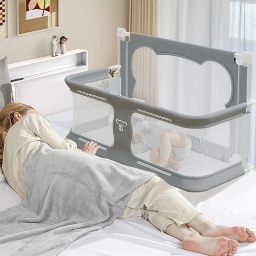 Amazon.com: JWPEHOE 3 in 1 Baby Bassinet Bedside Sleeper Portable Crib, Foldable Bed Rail for Toddlers, Co-Sleeping Baby Bed, Playpen, Suitable for Twin, Full, King & Queen Size Bed : Baby