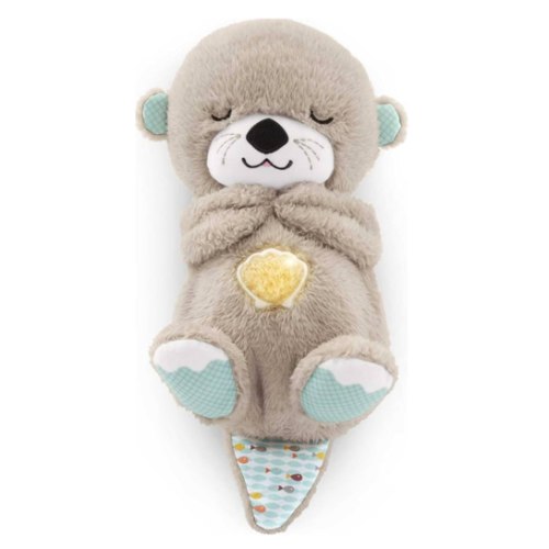 Fisher-Price Baby Toy Soothe 'n Snuggle Otter Portable Plush Sound Machine with Music Lights & Breathing Motion for Newborns 0+ Months