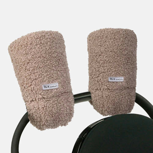 7AM Enfant Teddy Warmmuffs in Oatmeal
