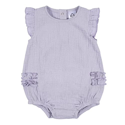 Gerber Baby Girls' Sleeveless Ruffle Romper