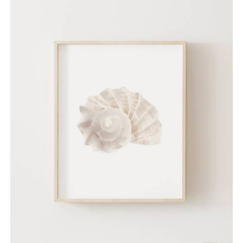 Sea Shell Print, Beach Nursery Decor, PRINTABLE Watercolor Sea Shell Wall Art, Coastal Home Decor, DIGITAL DOWNLOAD