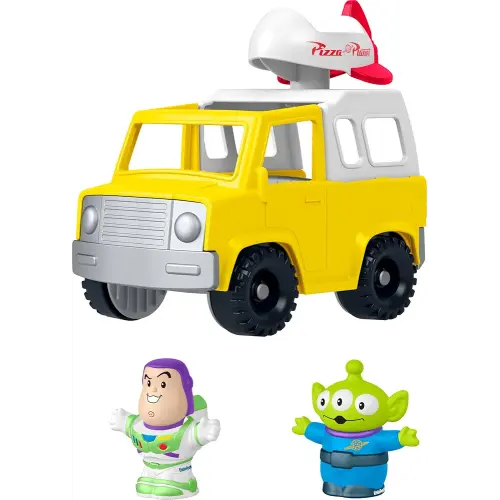 Fisher-Price Little People Toddler Toy Disney & Pixar Toy Story Pizza Planet Truck with Buzz Lightyear & Alien Figures for Kids Ages 18+ Months